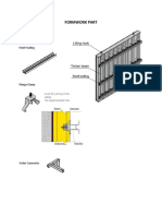 Formwork and climbing parts