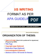 Thesis chapters apa