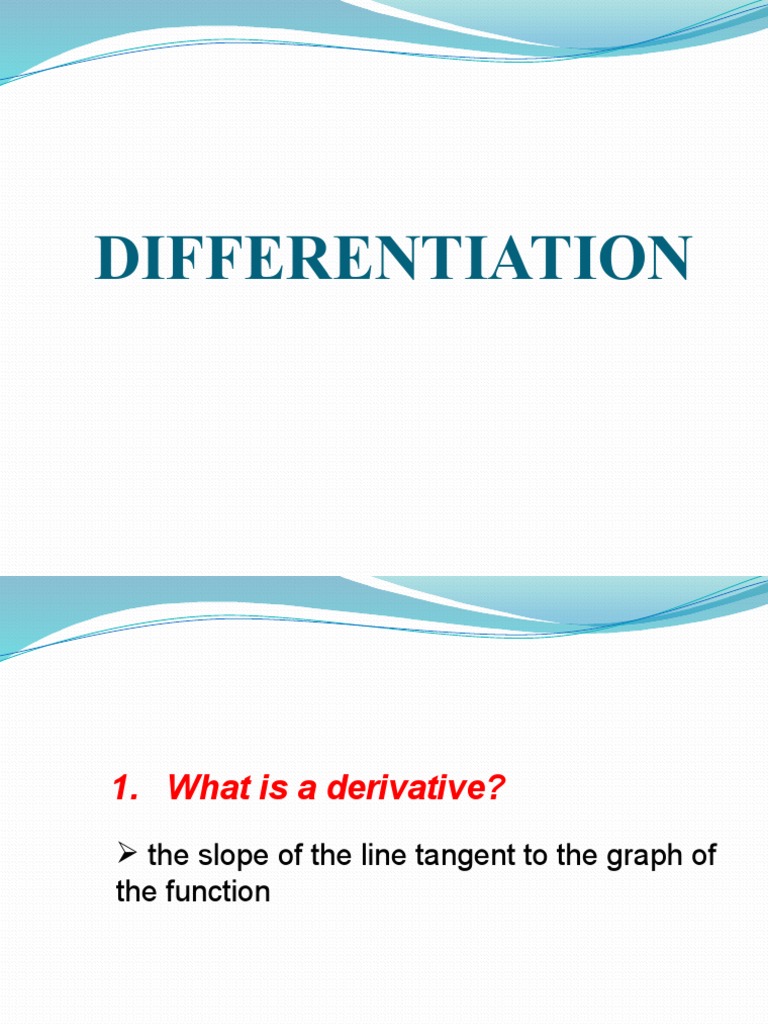 Basic Differentiation Rules Explained | PDF | Derivative | Slope