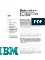 Smarter test and development in Cloud computing for financial services