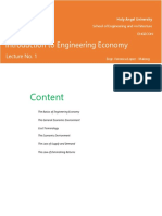 Lecture 1 Introduction To Engineering Economy PDF
