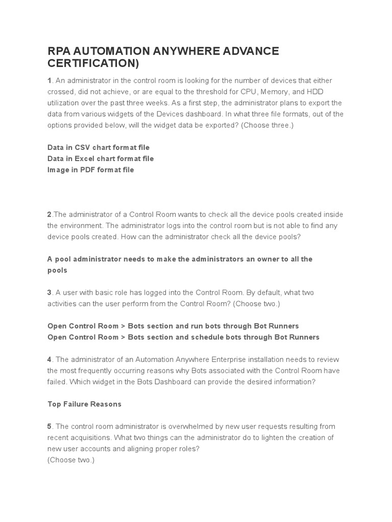 Advanced RPA Certification Guide | PDF | User (Computing) | Automation