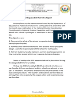 Earthquake Drill Narrative Report.