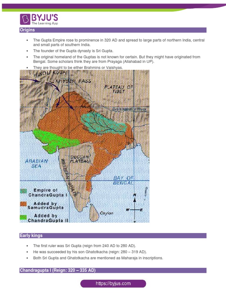 Ncert Notes Gupta Empire Pdf South Asia Asian Royal Families