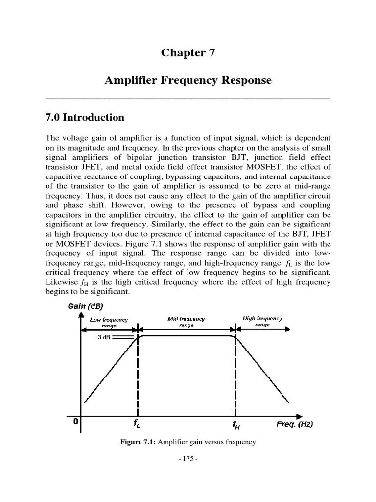 Chapter 7 Amplifier Frequency Response Pdf Pdf Amplifier Field