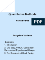 Quantitative Methods: Varsha Varde