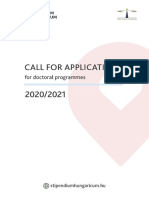 PHD Call For Applications 2020 2021 PDF
