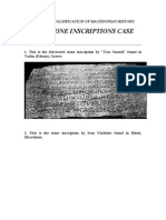 The Stone Inscriptions Case