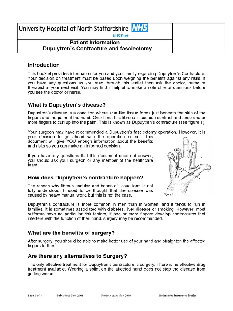 Dupuytren's Contracture | Download Free PDF | Surgery | Health Care