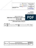 PROCEDURA Control Documente Scolare PDF