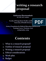 Basics Writing Research Proposal Phrasisombath Laos 2009 PDF