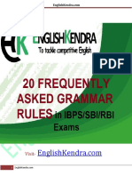 20 Freq Asked Grammar Rules in BANK Exams PDF