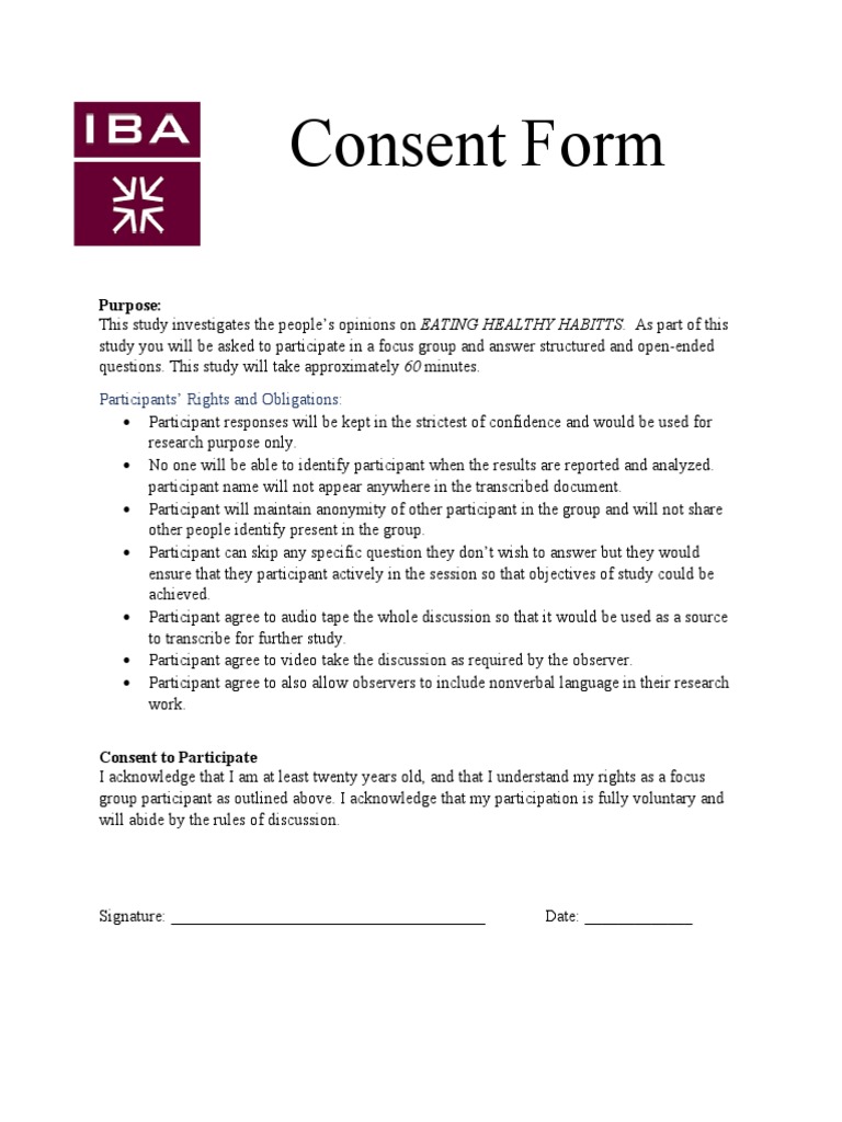 Consent Form | PDF