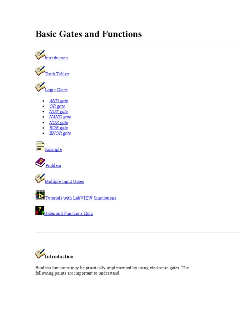 Basic Logic Gates and Functions An Introduction to Truth Tables, AND