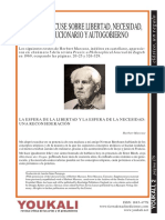 Marcuse - Sobre libertad, necesidad, sujeto revolucionario y autogobierno