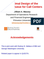 Massey and Wallace (2002) - An Optimal Design of The MMCK Queue For Call Centers