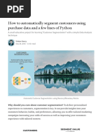 RFM How To Automatically Segment Customers Using Purchase Data and A Few Lines of Python