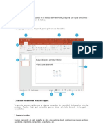 Interfaz PowerPoint 2016