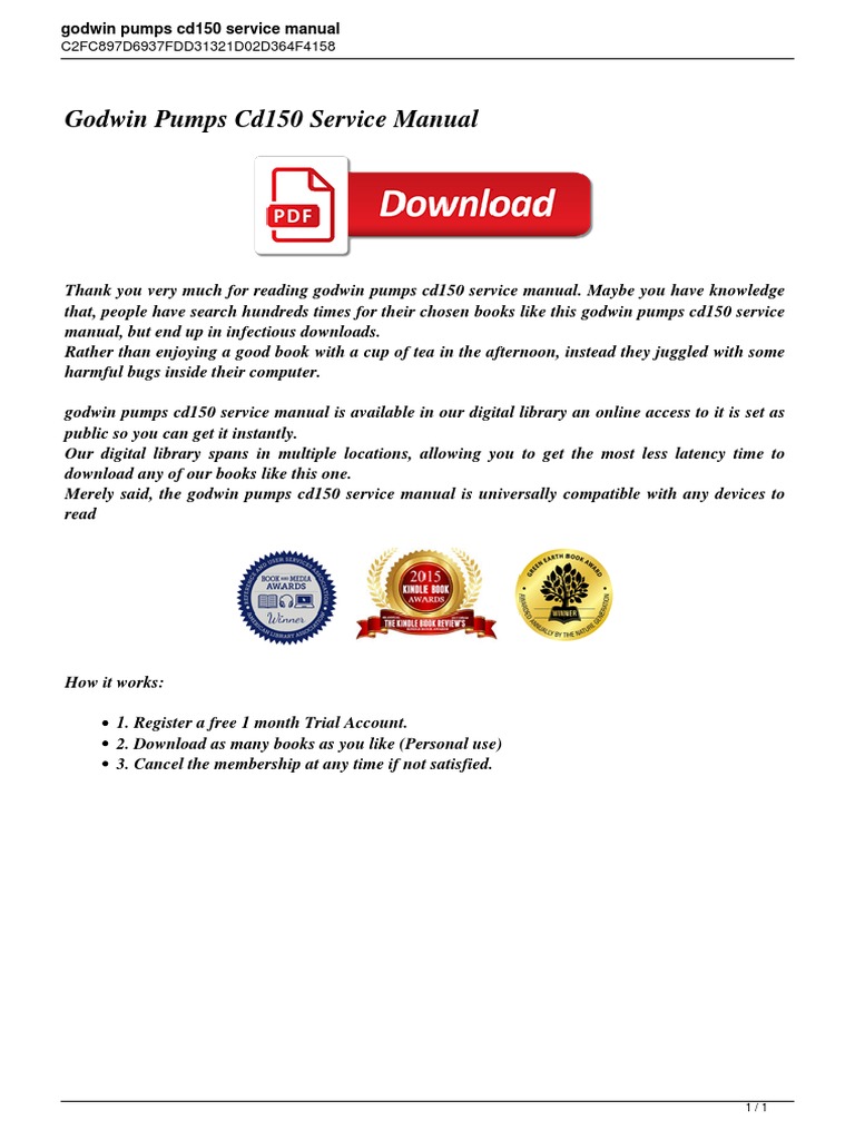 Godwin Pumps Cd150 Service Manual PDF PDF