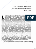 Troll - 1980 - Las Culturas Superiores Andinas y El Medio Geográfico PDF