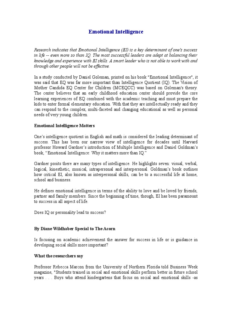 Examples of emotional intelligence picture