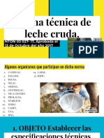 Norma Técnica de Leche Cruda.