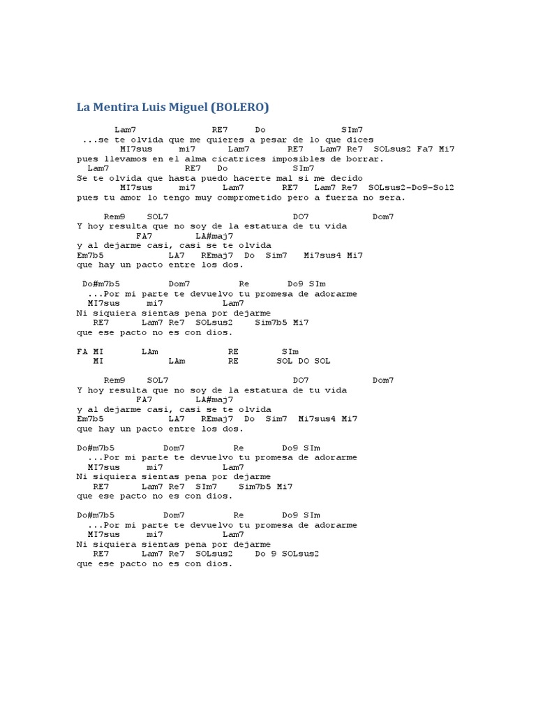 La Mentira Luis Miguel Pdf