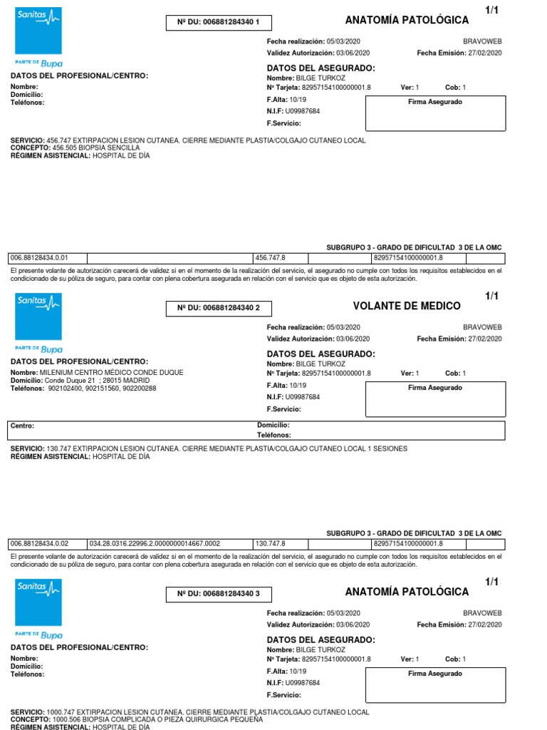 Autorizacion 218935095 PDF | PDF | Póliza de seguros | Medicina CLINICA