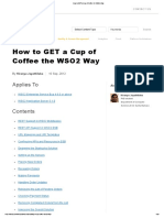 How To GET A Cup of Coffee The WSO2 Way