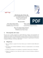 Cálculo Diferencial e Integral Academia Sabatina 2019