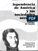 La Independencia de America y Las Socied PDF