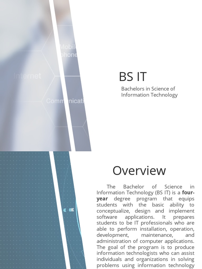 BS IT Degree: Career & Course Guide | PDF | Information Technology ...