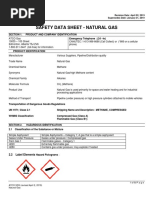 Natural Gas Safety Data Sheet