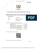 Impresión de Constancia de Evaluación PDF