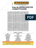 Sopa de Letras de Derechos en La Constitución