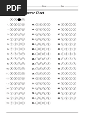 Bubble Answer Sheet