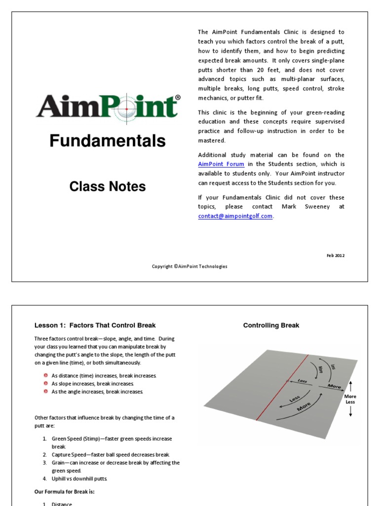 Class Notes-Fundamentals | PDF | Golf Course | Teaching Mathematics