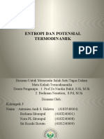 Presentasi - Termo - Kelompok 3 - ENTROPI DAN POTENSIAL TERMODINAMIK