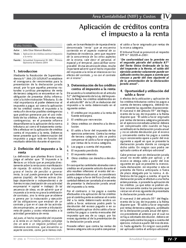 Aplicación de saldo a favor en renta | PDF | Impuesto sobre la renta ...
