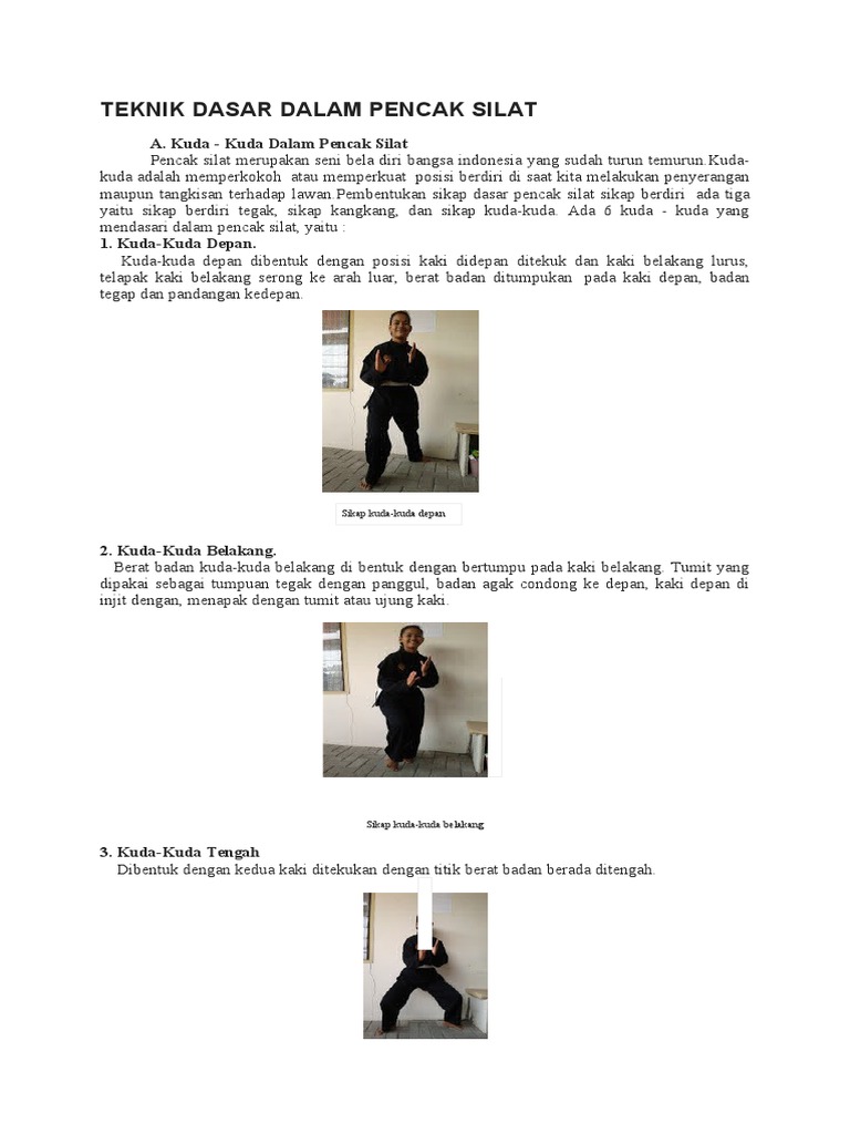 Teknik Dasar Dalam Pencak Silat