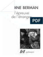 BERMAN, Antione. L'épreuve de L'étranger PDF
