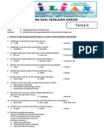 Soal Tematik Kelas 1 SD Tema 6 Subtema 4 Bekerja Sama Menjaga Kebersihan Dan Kesehatan Lingkungan Dan Kunci Jawaban