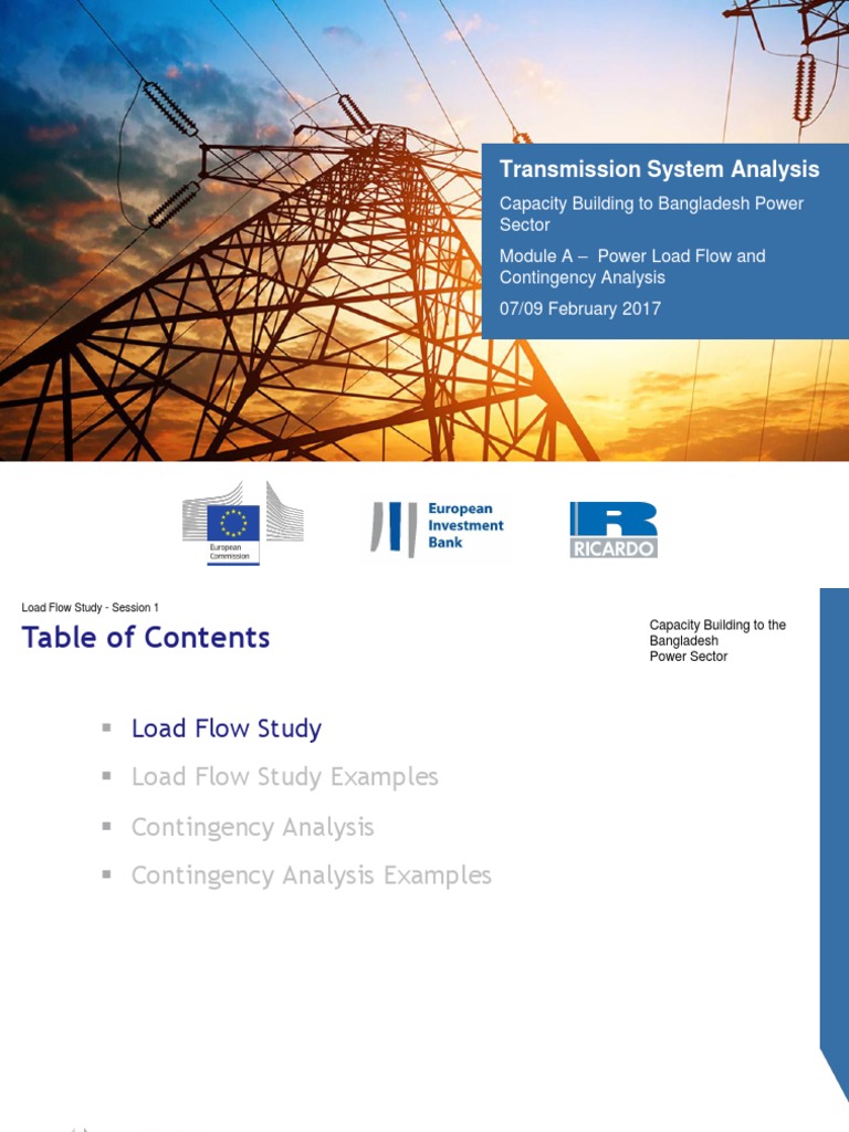 Module A - Load Flow and Contingency Analysis PDF | PDF | Transformer ...