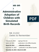 Key Dates and Requirements for Administrative Adoption under RA 11222