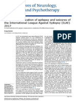 The New Classification of Epilepsy and Seizures of PDF