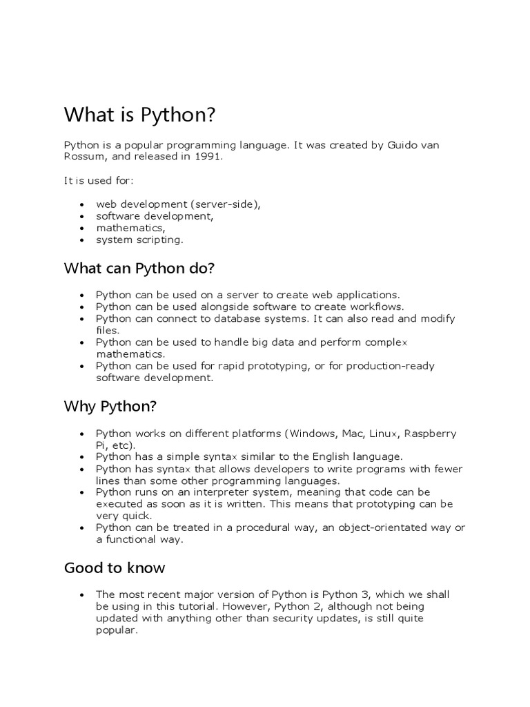 Python Notes | Download Free PDF | Boolean Data Type | Integer ...