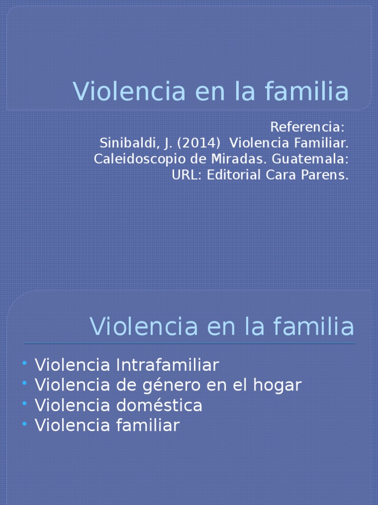 Violencia en La Familia | PDF | La violencia contra las mujeres ...