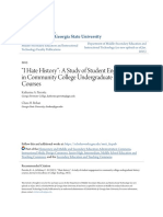 ?I Hate History? - A Study of Student Engagement in Community Coll