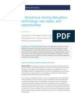 Autonomous Driving Disruption Technology Use Cases and Opportunities