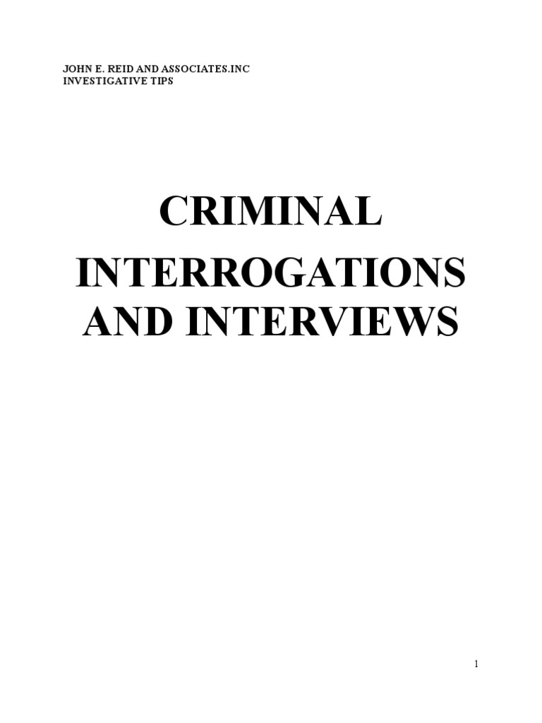 Enhancing Interrogations with Visual Aids | PDF | Miranda Warning ...